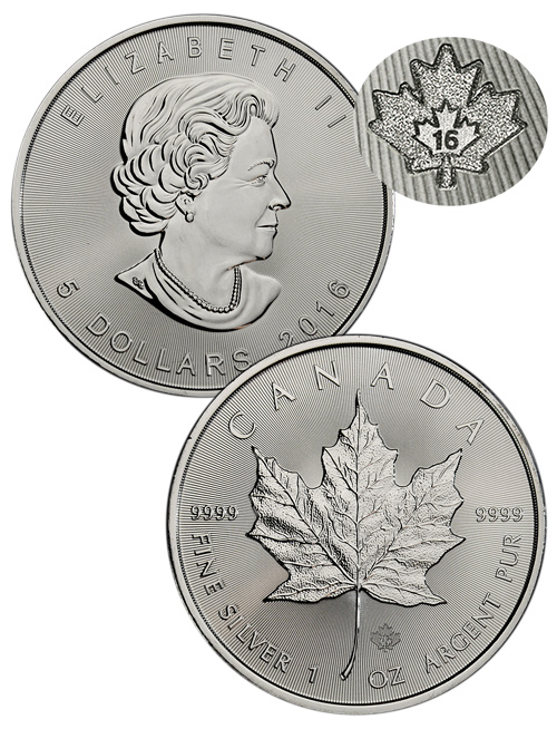 2016 1 oz Canadian Silver Maple Leaf