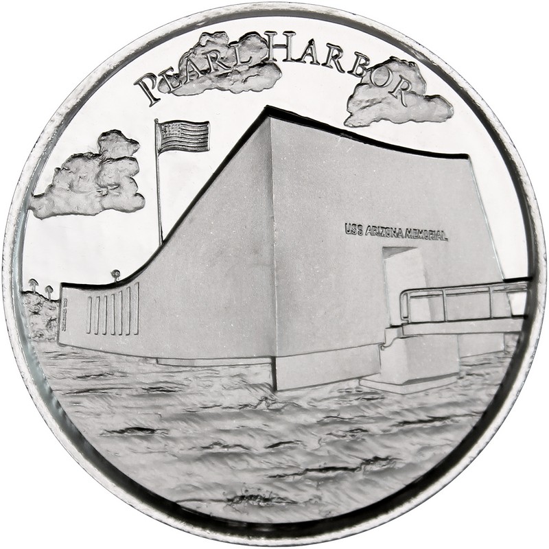 2 oz Silver Pearl Harbor Ultra High Relief Round | Amer