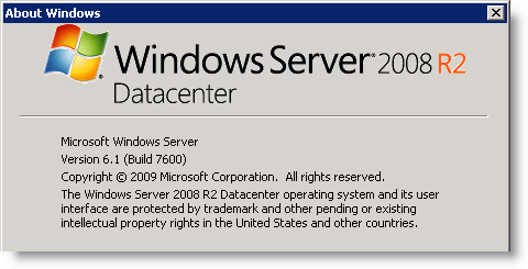 Windows - Windows Server 2008 R2 Datacenter SP1 64-bit