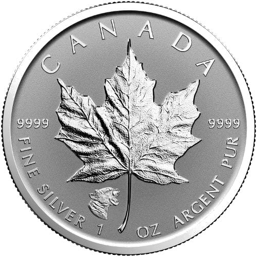 2017 1 oz Cougar Privy Canadian Silver Maple Leaf Rever