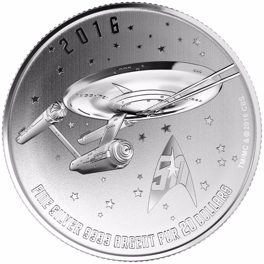 2016 $20 for $20 Fine Silver Coin – Star TrekTM: E...