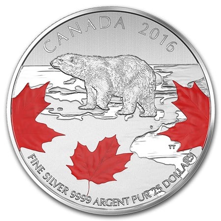 2016 Canada 1/4 oz Silver $25 True North