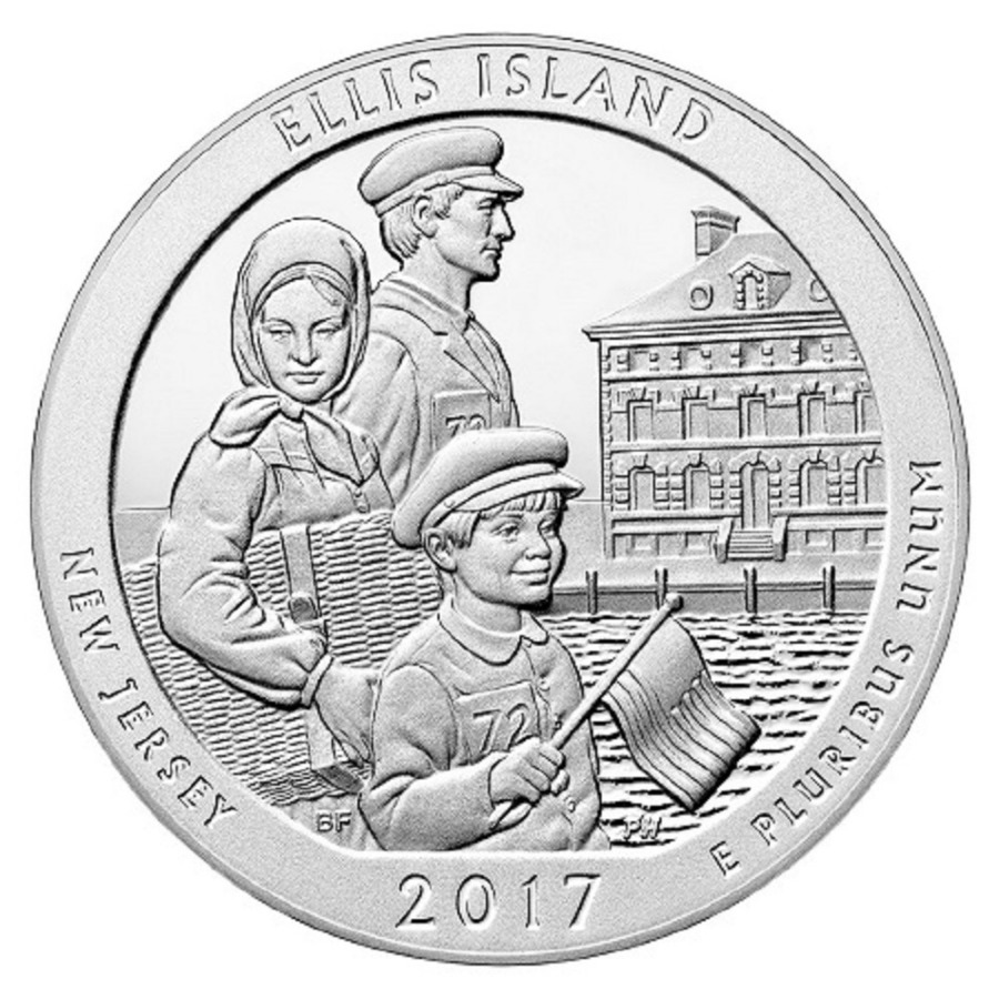 2017 Ellis Island National Monument 5 oz Silver ATB