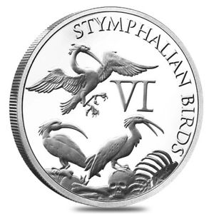 Stymphalian Birds 1 oz Silver The 12 Labors of Hercules