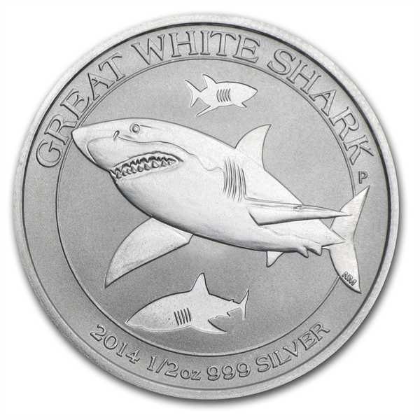 2014 1/2 oz Silver Australian Great White Shark