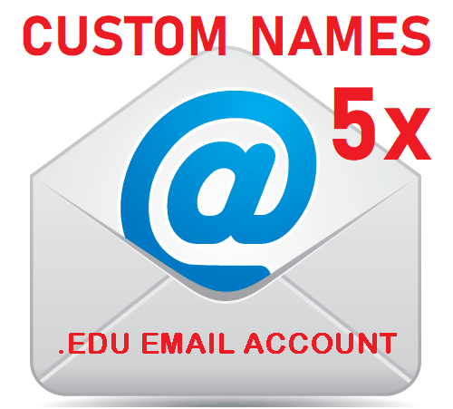 5x Customized Student Emails – Custom Name School EDU