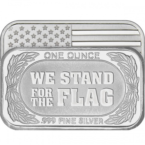 1 oz We Stand for the Flag Silver Bar