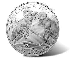 $100 for $100 Fine Silver Coin Bighorn Sheep (2014)