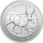 2013 Canadian Silver Pronghorn Antelope 1 oz .9999 F...