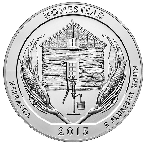 2015 Homestead National Monument 5 oz Silver ATB