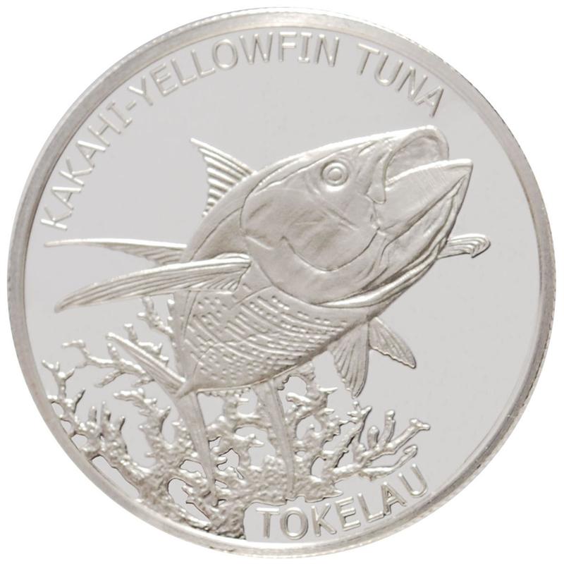 2014 Tokelau 1/2 oz. Silver Kakahi Yellowfin Tuna Coin