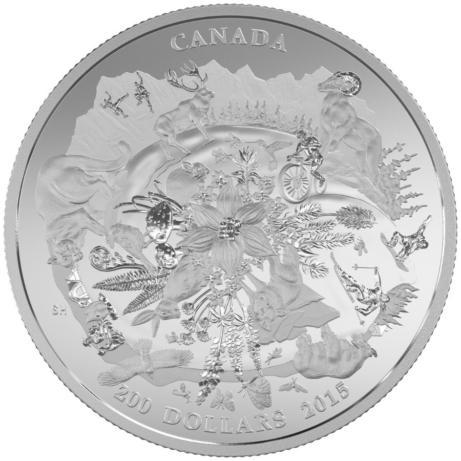 $200 for $200 Fine Silver Coin Canada's Rugged Mountain