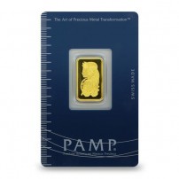 5 gram .9999 Fine Gold bar Pamp Suisse