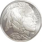 1 Oz Silver Round Indian Head Buffalo Design