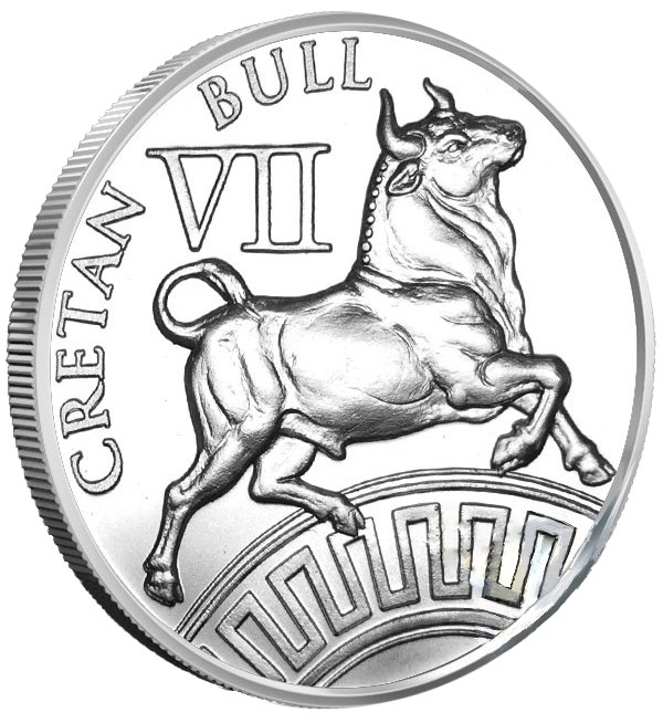 Cretan Bull 1 oz Silver | The 12 Labors of Hercules