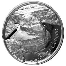 2 oz Silver Grand Canyon Ultra High Relief Round | Amer