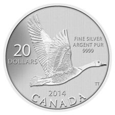 2014 $20 CANADA GOOSE, FINE .9999 SILVER COMMEMORATI...