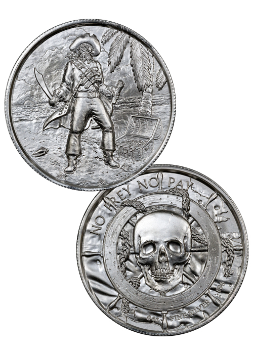 The Captain 2 oz Silver Ultra High Relief Round | Eleme