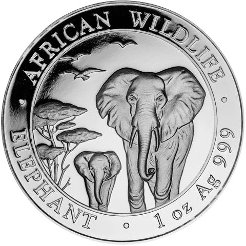2015 1 oz Somalian Silver Elephant Coin