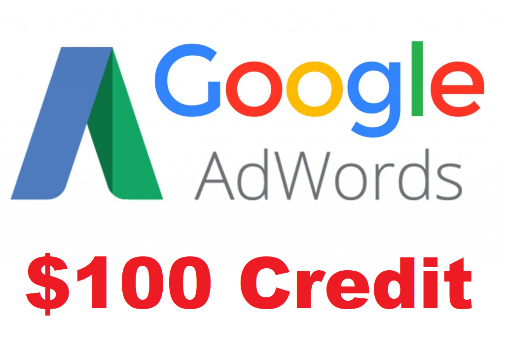 Google Adwords $100 Credit, Coupon, Gift Card, Voucher