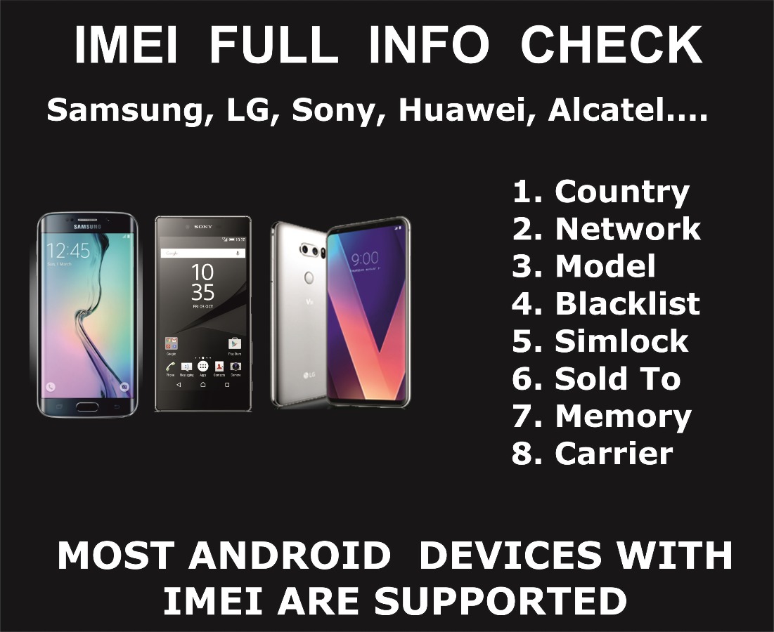 IMEI Blacklister Service, Samsung, iPhone, Sony, LG, ZT