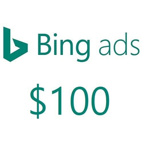 Bing Ads 100$ Coupon Code Credit - For Advertisements