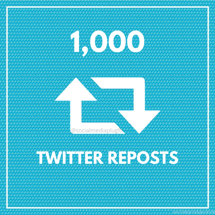 1000 Twitter Retweet (HQ)