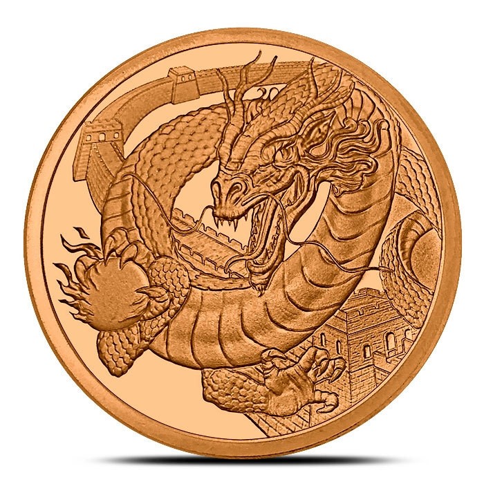 The Chinese 1 oz Copper Round | World of Dragons Series