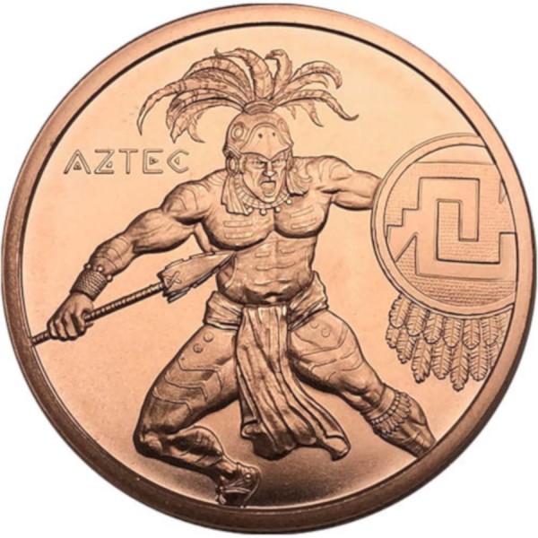 Aztec 1 oz Copper Round | Warrior Series