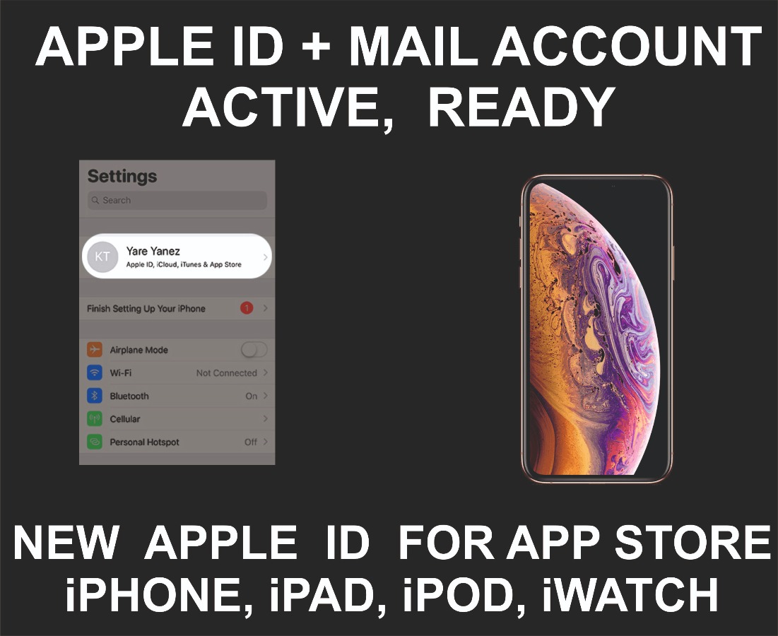 Apple ID New Account + Mail Account, Already Active, Re