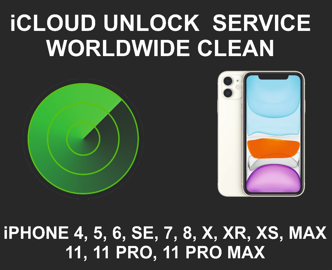 iCloud Unlock Service, Clean, iPhone 11, 11 Pro, Max