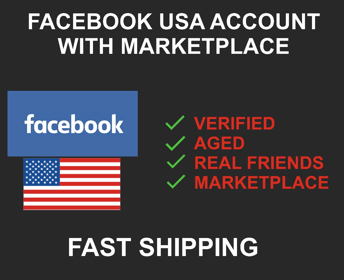 USA Facebook Account With Marketplace, Verified, Real