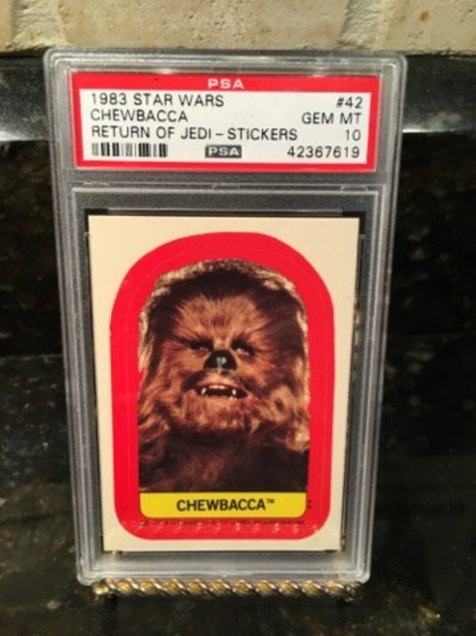 CHEWBACCA Star Wars ROTJ Stickers PSA 10