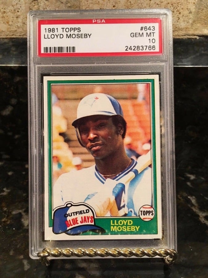 1981 Topps Lloyd Moseby #643 PSA 10 Gem Mint RC Rookie