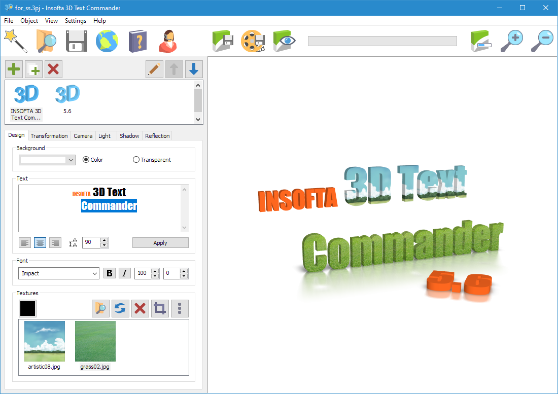 Insofta 3D Text Commander 5 PC LifeTime License
