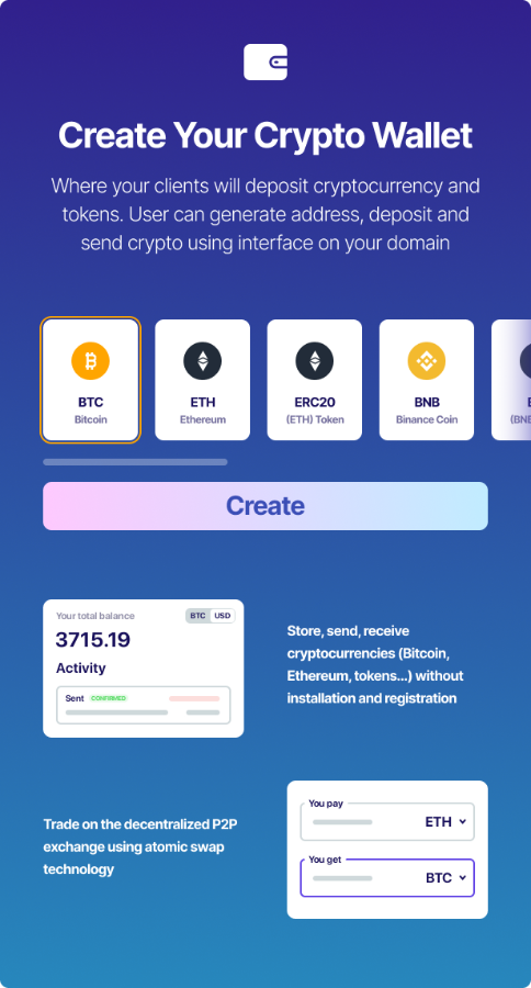 Start your own crypto wallet exchange