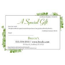 Brecks Gift Card $500