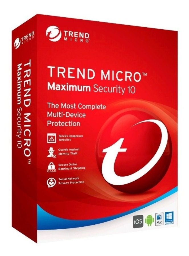 Trend Micro Maximum Security 1 Year 3 Devices
