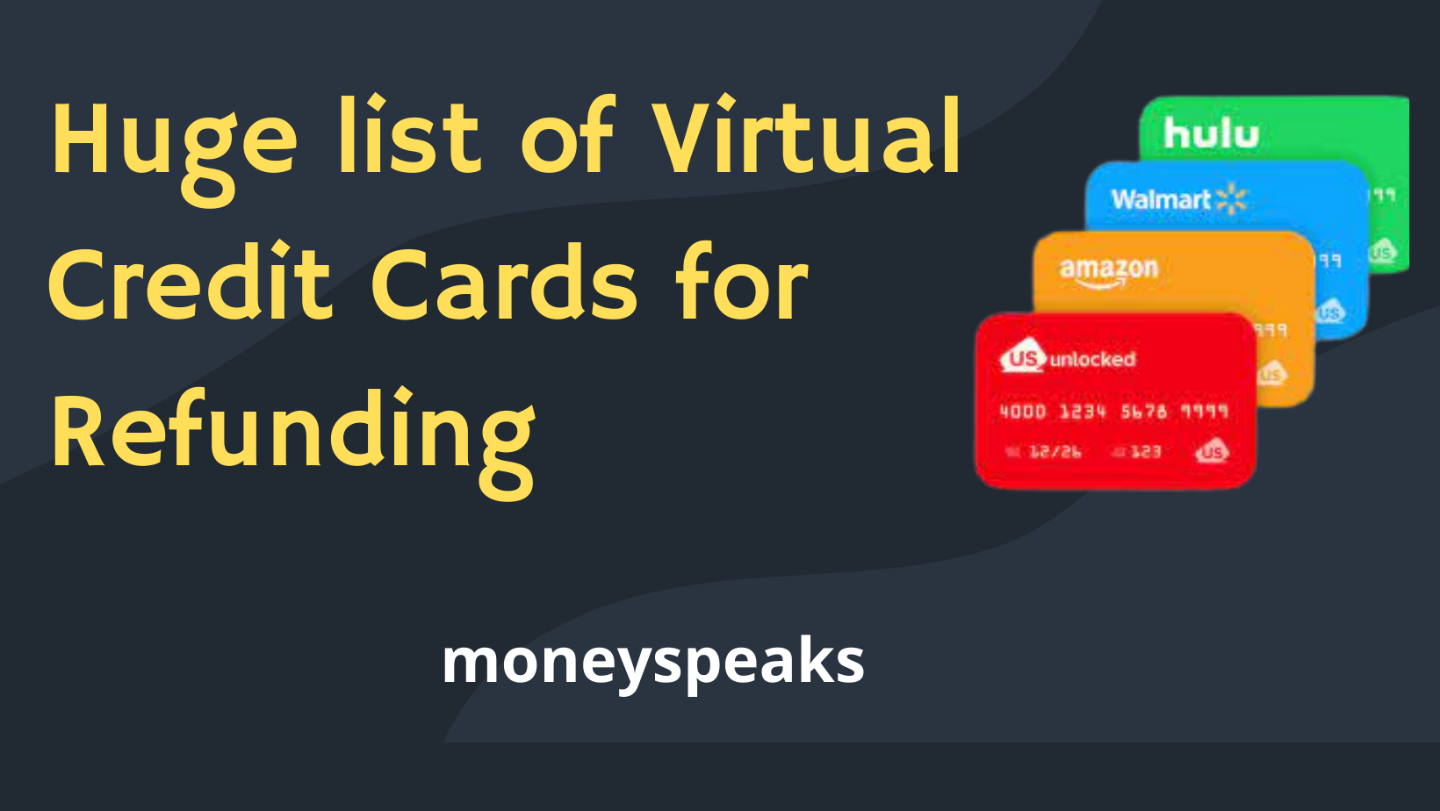 [E-Book]  Huge list of Virtual Credit Cards for Refund