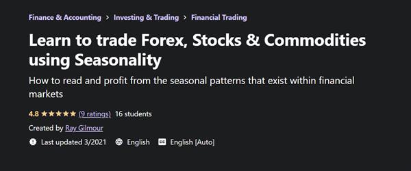 Learn Fx, Stocks & Commodities using Seasonality