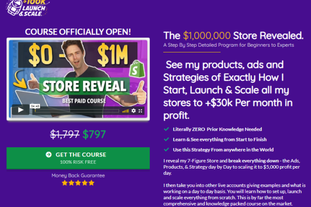 $100K Academy – The $1,000,000 Store Revealed