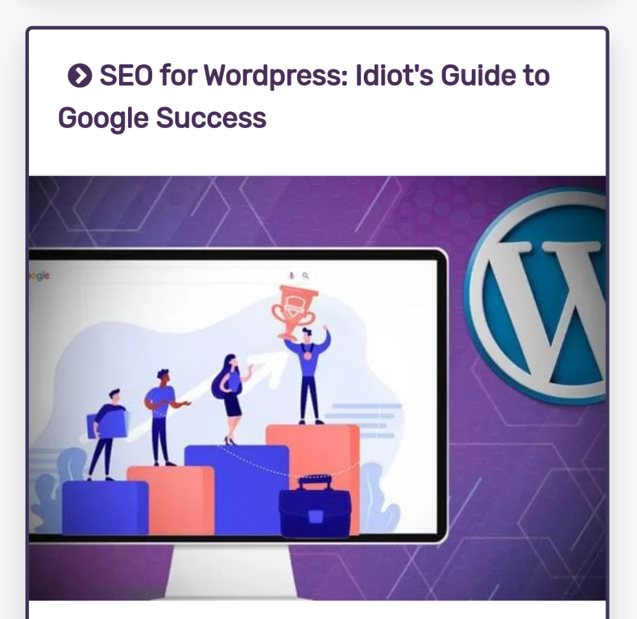 SEO for WordPress: Idiot's Guide to Google Success