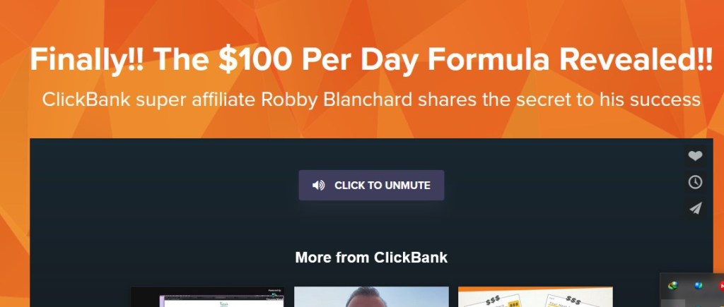 Clickbank – Spark 200 Level Course $100/day Formula