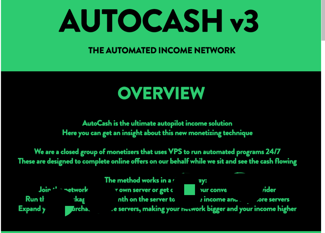 AUTOCASH V3 @AUTOPILOT INCOME @PRIVATE MONETIZING GROUP