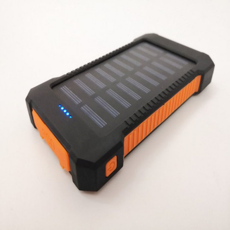 Solar Panel Power Bank with Dual USB Ports for Phones