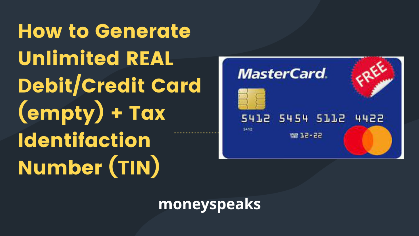 [E-Book] Generate Unlimited REAL Debit/Credit Card/TIN