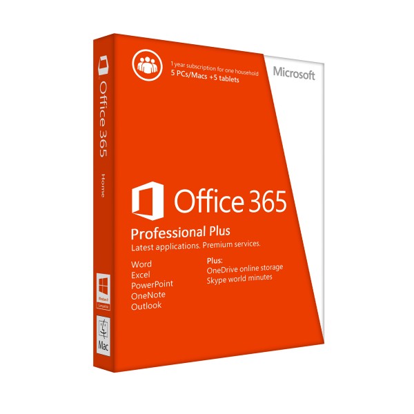 5X | Office 365 ProPlus 1TB OneDrive 5 Devices