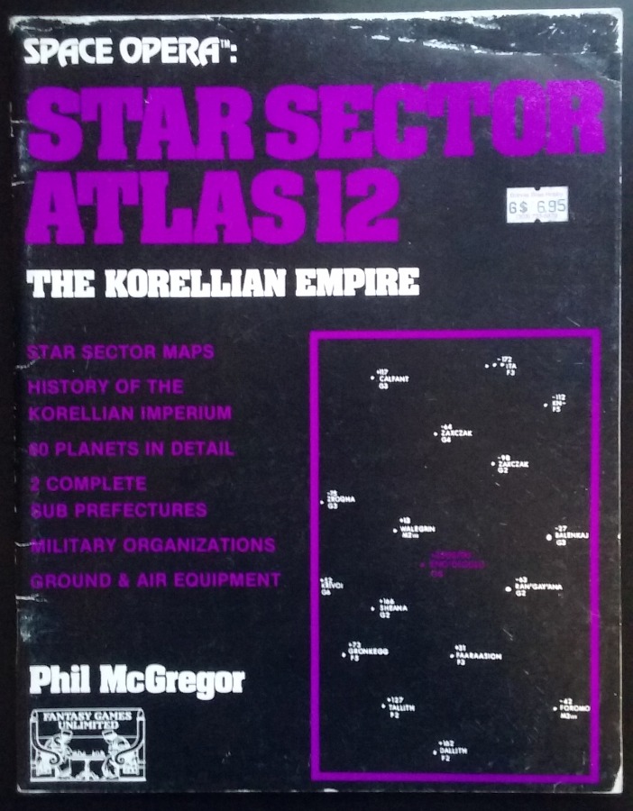 Space Opera RPG Star Sector Atlas #12 Korellian Empire