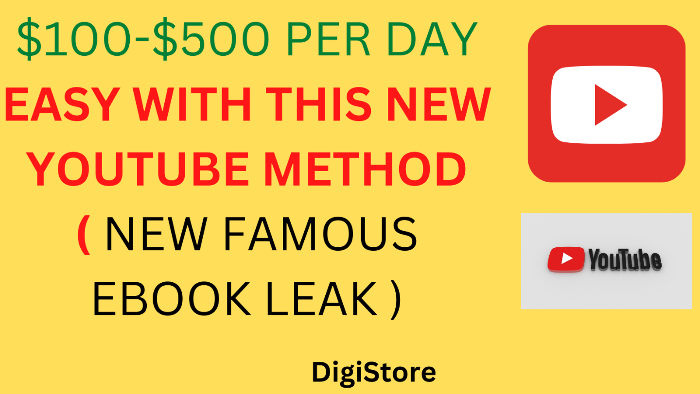 $100-$500 PER DAY EASY WITH THIS NEW YOUTUBE METHOD ( N