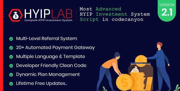 HYIPLAB v2.1 - Complete HYIP Investment System